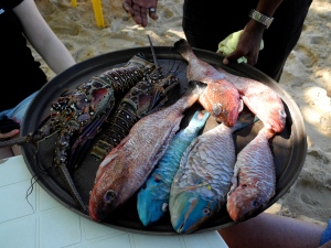 fishy lunch options at Playa Grande